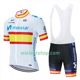 Fietskleding (Fietsshirt + Korte Koersbroek) 2020 Movistar Team N002